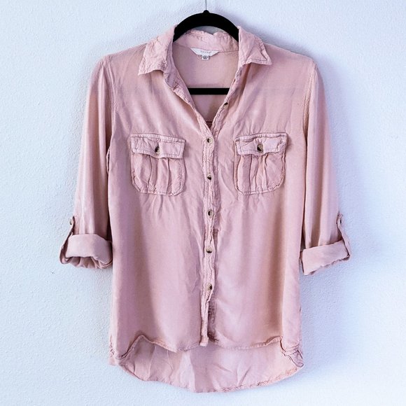 Pink Button Up Top - Picture 3 of 4